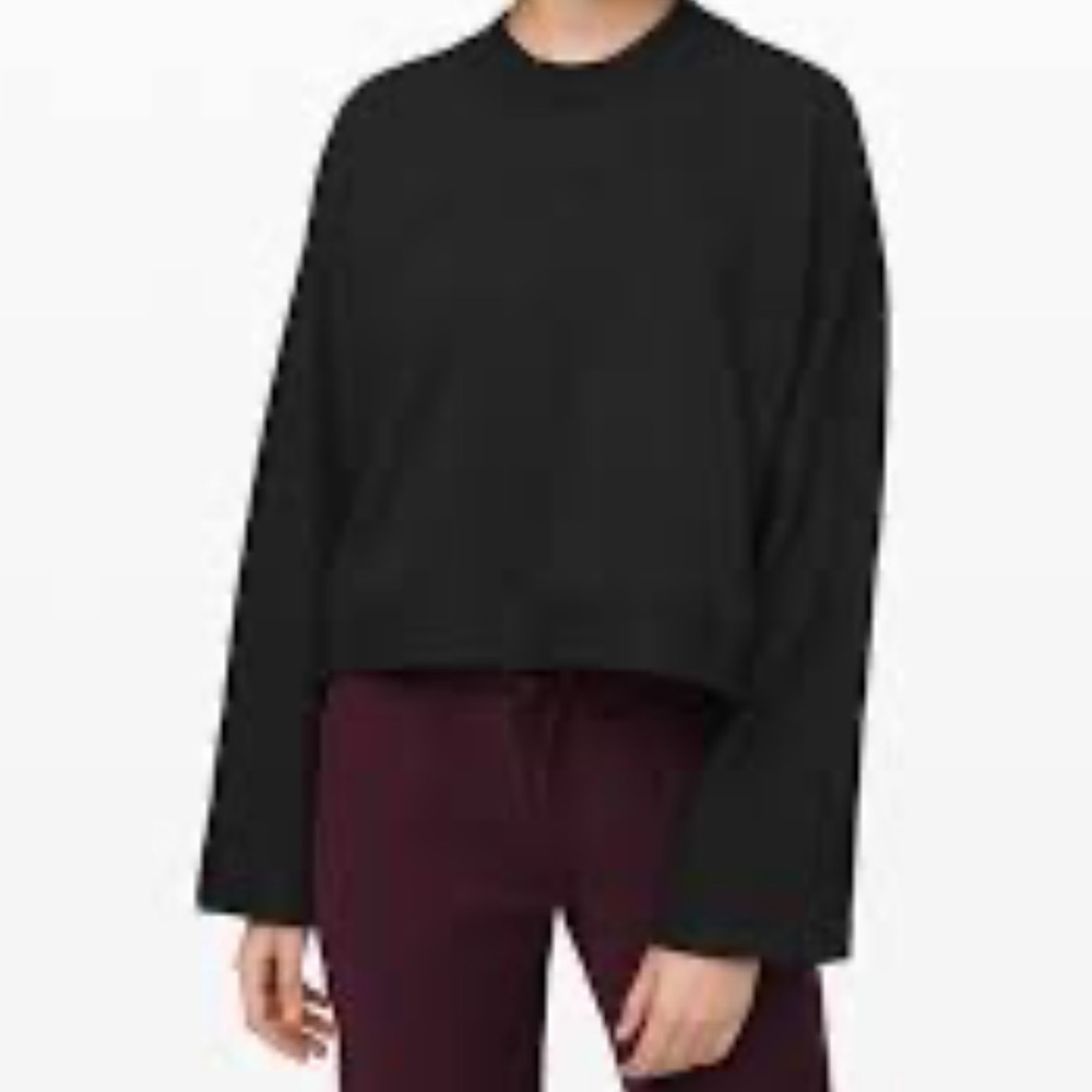 Converse Women's Black Cropped Sweatshirt - Picture 7 of 7